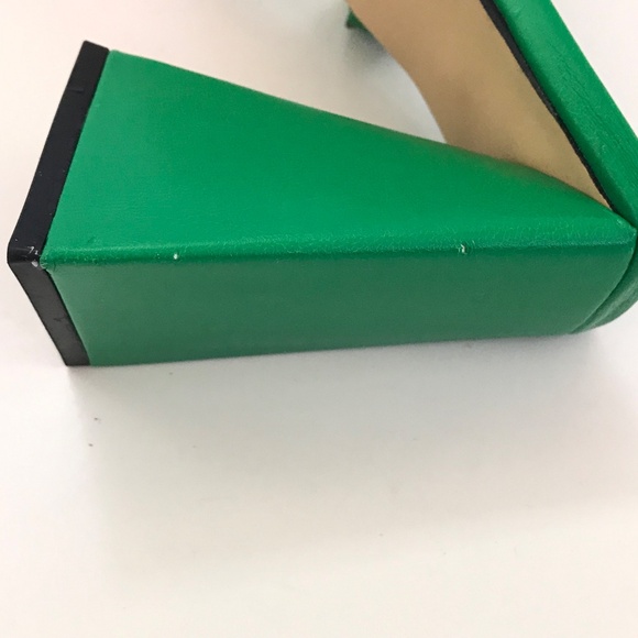 BAMBOO Green Heeled Mule Sandals Slip On Premiere Women’s Size 6.5 - Picture 15 of 16